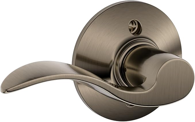 SCHLAGE Lock Company F170ACC620RH Acc 620 SCHLAGE F170 Rh SCHLAGE Decorative Dummy Door Lever, 2.72 in Projection X 4-1/8 in L, Long, Antique Pewter