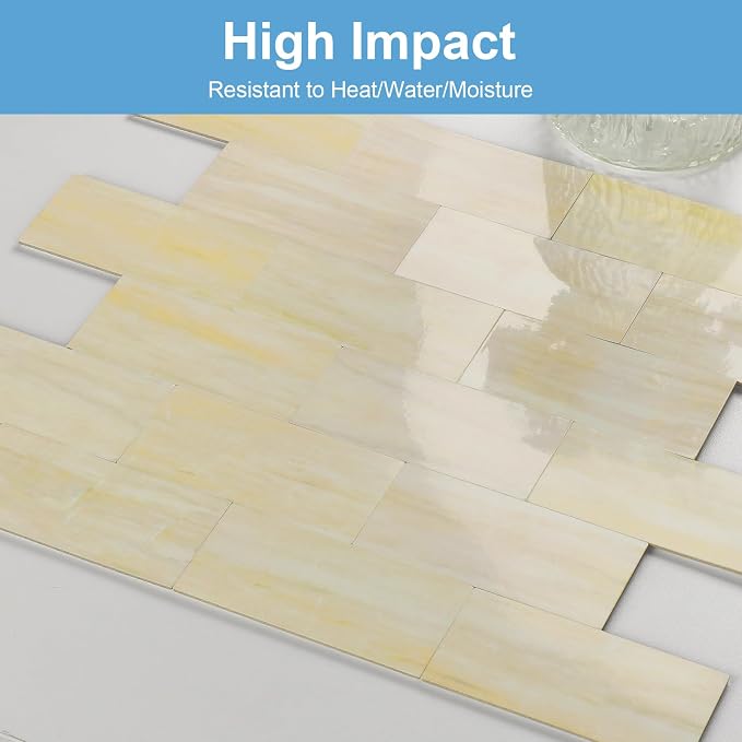 2026 New Upgrade Peel and Stick Backsplash Tile, Peel and Stick 11.34" X 11.57" Wall Tile for Kitchen, Bathroom, Fireplace, Laundry (Light Orange, 20 Packs)