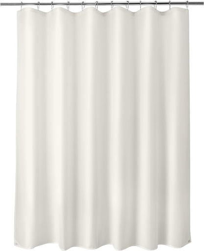 Titanker Fabric Shower Curtain Liner Washable, 70 x 72 Inches, Cream Shower Liner Fabric with 2 Magnets, Bathroom Polyester Shower Liner Waterproof Soft Lightweight, Cream