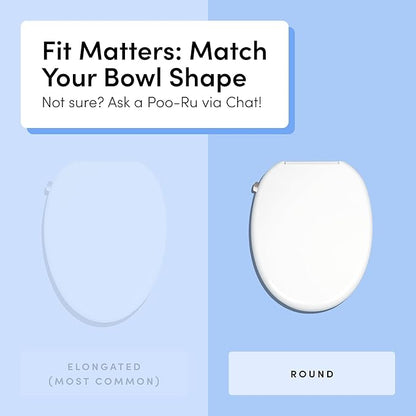 TUSHY Wave Non-Electric Bidet Toilet Seat | Sleek Round Design, Quick-Release for Easy Cleaning | DuoFlow Front & Rear Wash, Self-Cleaning Nozzle, Soft-Close Lid, 10-Min DIY Install, Platinum Knob