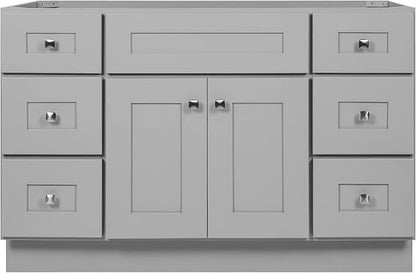 Design House Brookings Bathroom Vanity, 48", Gray | Adjustable Shelves, Freestanding, Contemporary/Modern, Wood, Bath, 215772
