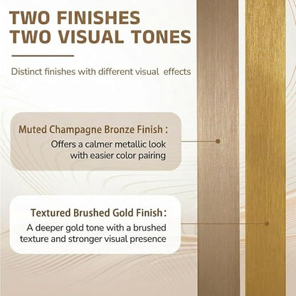 Brushed Champagne Bronze Mirrors for Bathroom Sink, 24x40 Inch Bathroom Vanity Mirror with Rectangular Metal Frame-Modern Clean Design with Superior Stainless Steel Frame