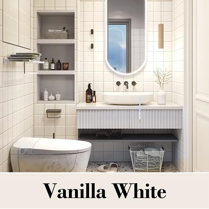 DWIL Tub Paint, Tub and Tile Refinishing Kit with Tools, Bathtub Paint Water Based &Low Odor, Easy to Use for Sink Bathroom Shower, Vanilla White 35oz/50-55sq.ft