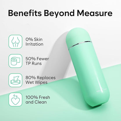 Easy@Home Portable Bidet for Travel: Peri Bottle for Postpartum Care - Handheld Sprayer for Women & Men | 380ml(12.8oz) Large Personal Hygiene Cleaning Bottle | BPA-Free | EPB-01 Green
