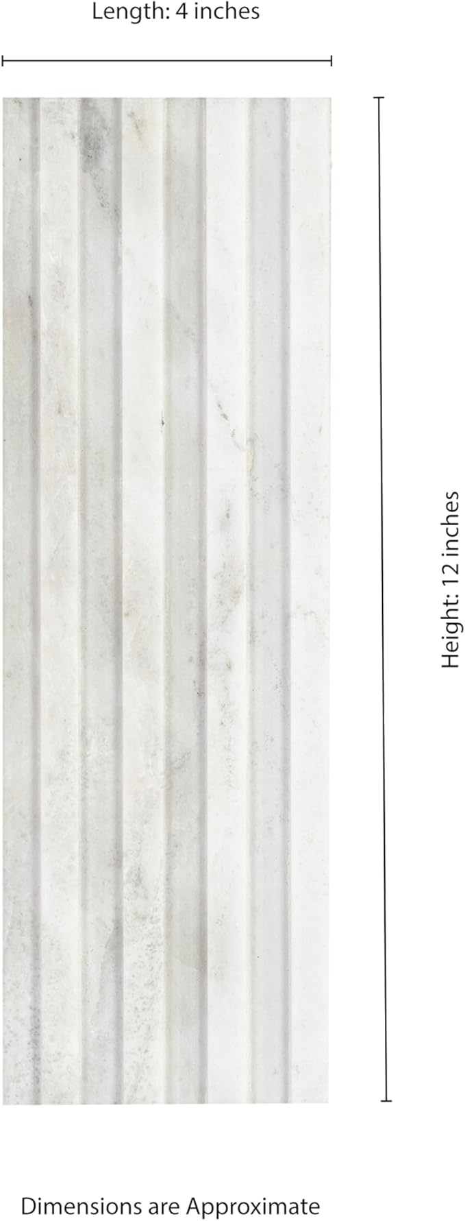 MSI Arabescato Venato 4x12 Slat Honed Marble Tile for Kitchen Backsplash, Bathroom, Accent Wall, Shower