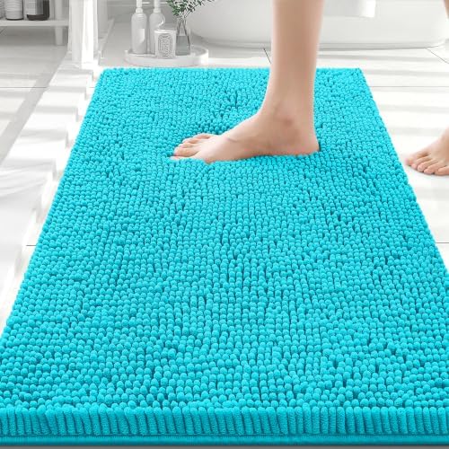 Smiry Bathroom Rugs 30X20, Luxury Chenille Extra Soft Absorbent Bath Mat
