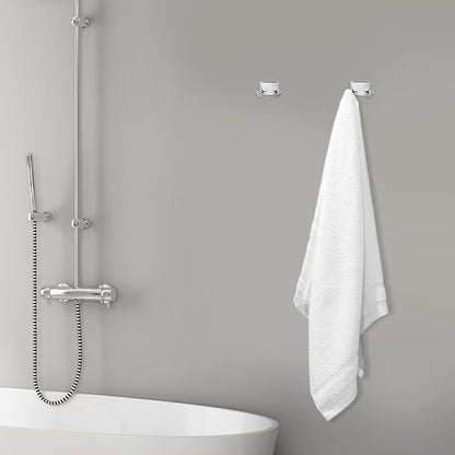 Design House Millbridge Double Robe Hook, Polished Chrome, Standard Wall Mount, Concealed Screws, Easy Installation, Bathroom Hardware, 2.44 in L x 1.5 in W x 1.48 in H, Item 533059