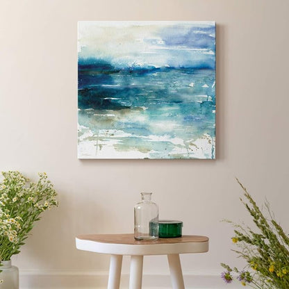 Renditions Gallery Ocean Break Wall Art, Premium Gallery Wrapped Canvas Decor, Ready to Hang, 10 in H x 10 in W, Made in America Print