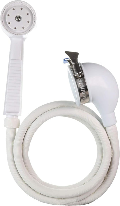 Danco VersaSpray Portable Handheld Shower Head Sprayer, White (10086)