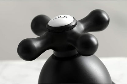 Kingston Brass KS3960AX Restoration Widespread Bathroom Faucet, Matte Black,6.5 x 3.5 x 3.06