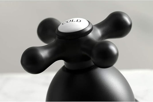 Kingston Brass KS3960AX Restoration Widespread Bathroom Faucet, Matte Black,6.5 x 3.5 x 3.06