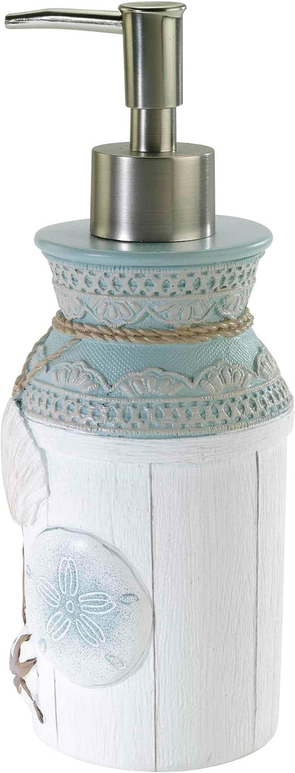Avanti Linens - Lotion Pump/Soap Dispenser, Countertop Accessories, Farmhouse Chic Bathroom Decor (Farmhoue Shell Collection)