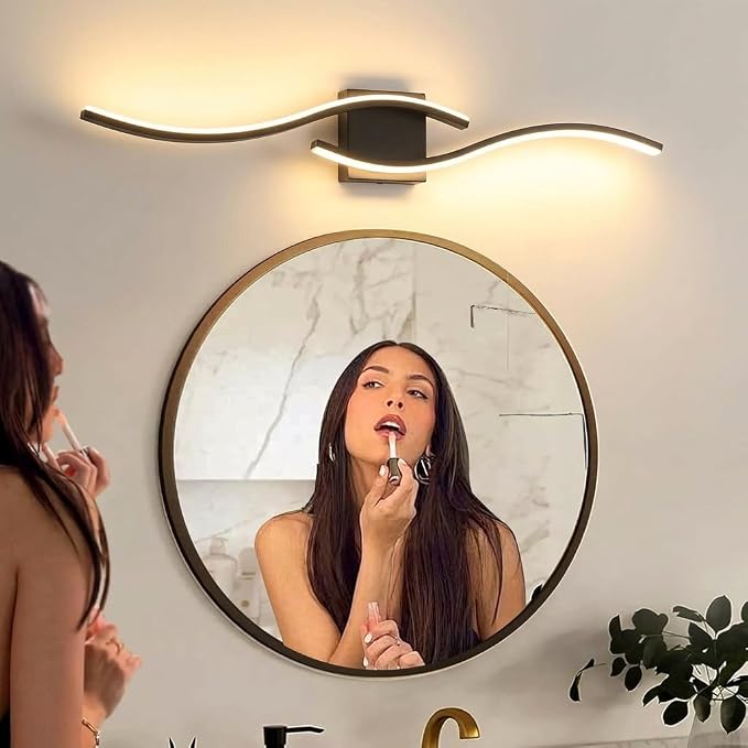 Vanity Light for Bathroom, 31.6 Inch Black LED Dimmable | Bathroom Lights Fixture Over Mirror, 5CCT Adjustable Color Temperatures Modern Wall Sconces for Bathroom Bedroom Living Room