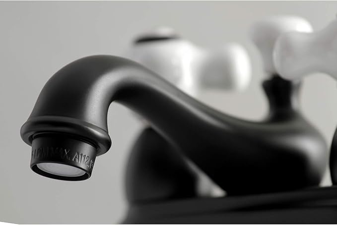 Kingston Brass KS3600PX 4 in. Centerset Bathroom Faucet, Matte Black