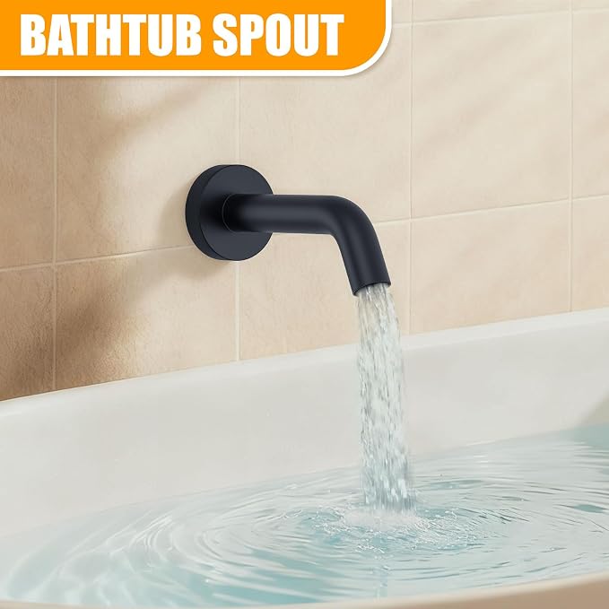 3 Functions Shower System，Modern Three-Setting 10-Inch Round Rain Shower Head and Faucet Set，Shower Faucet Set Complete Rough-in Valve and Trim Kit Included（Matte Black）