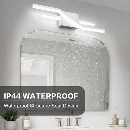 SOLFART Bathroom Light Fixtures Brushed Nickel 24 Inch Dimmable Vanity Lights Modern Led Lights for Bathroom
