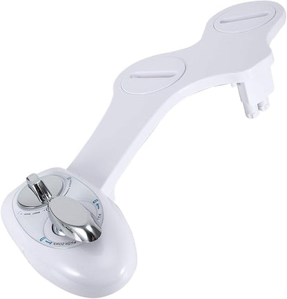 NonElectric Mechanical Bidet Toilet Seat With AdjustableWater Spray Attachment Single Retractable Self Nozzle, Rear and Feminine,Water