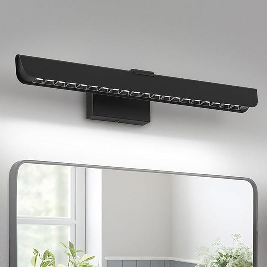 24" Black LED Vanity Light Bar - Dimmable 6000K Integrated Wall Light for Bathroom Mirror, Modern Bathroom Vanity Light for Bedroom & Bath