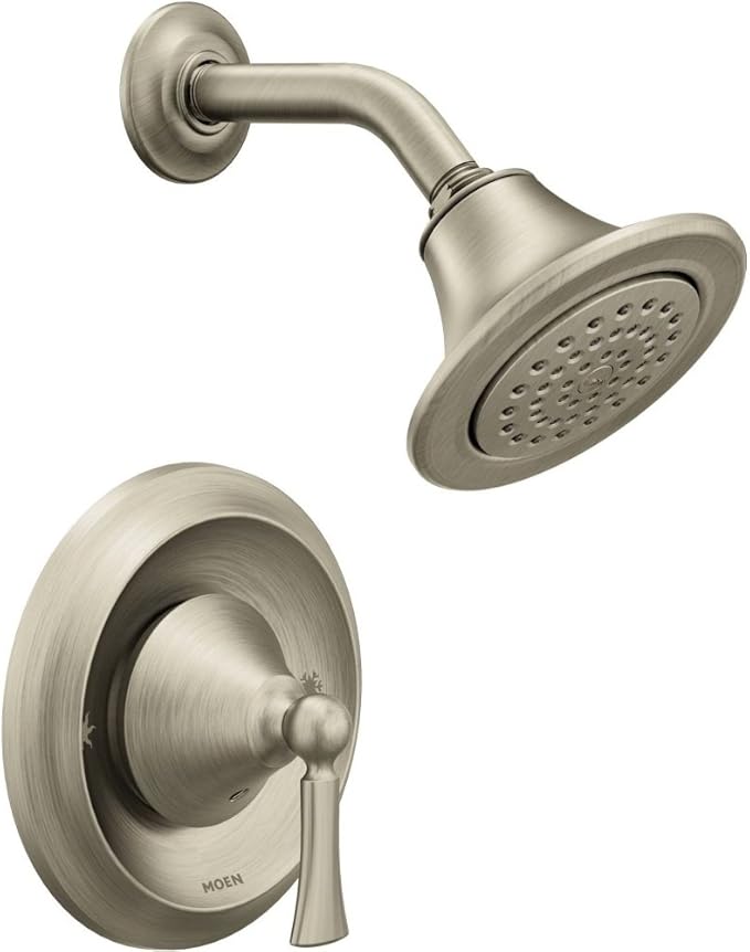 Moen Wynford Brushed Nickel Posi-Temp Eco-Performance Shower Trim Kit Valve Required, T4502EPBN