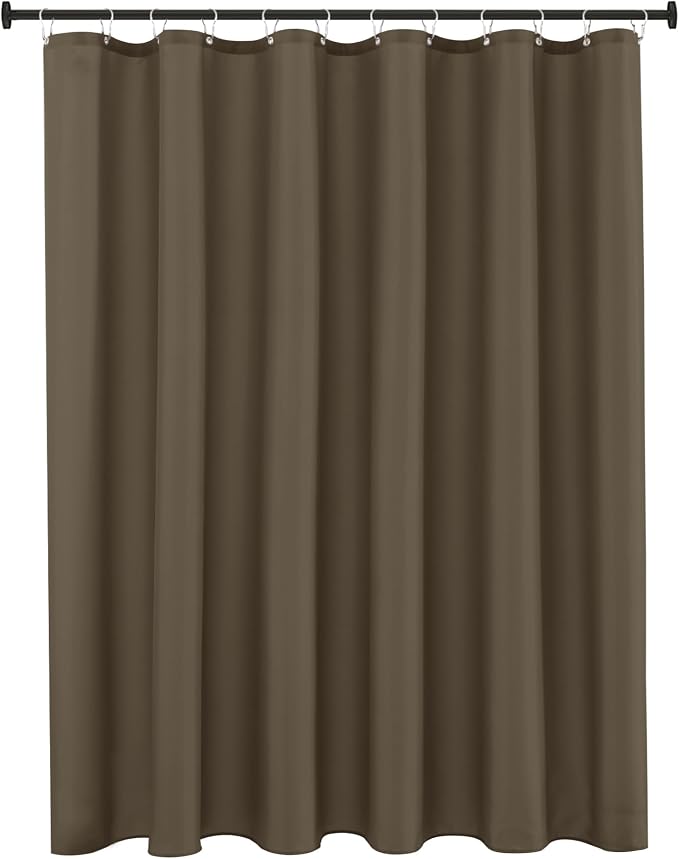 Fabric Shower Curtain Liner 72x72 Inch-Taupe Standard Size Shower Liners | Hotel Quality Water Resistant Shower Liners for Bathroom-Machine Washable Cloth Polyester Bath Curtain-Rental Apartment Home