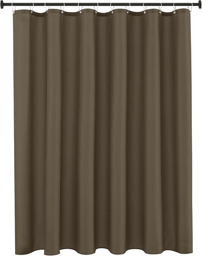 Fabric Shower Curtain Liner 72x72 Inch-Taupe Standard Size Shower Liners | Hotel Quality Water Resistant Shower Liners for Bathroom-Machine Washable Cloth Polyester Bath Curtain-Rental Apartment Home