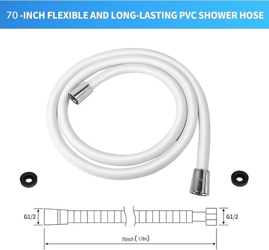 Extra Long Replacement Shower Hose Extension Handheld Shower Head Hose 70 Inches Flexible and Durable with Brass Insert and Nut rv shower head with hose