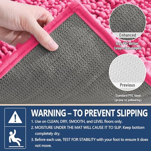 Arotive Bathroom Rugs Mat 36x24, Soft Absorbent Chenille Shaggy Bath Mat
