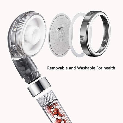 Nosame Shower Head, Filter Filtration High Pressure Water Saving 3 Mode Function Spray Handheld Showerheads for Dry Skin & Hair | Handheld Showerheads, Filter Filtration High Pressure Water Saving 3 Mode Function Spray Shower Head for Dry Skin & Hair