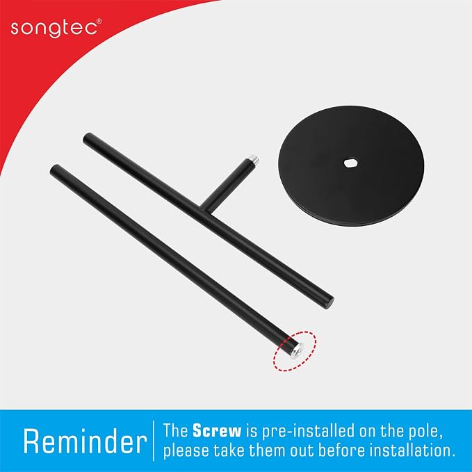 Songtec Hand Towel Holder Stand for Bathroom, Fingertip Towel Rack, Rust-Proof Accessories Jewelry Stand - Black