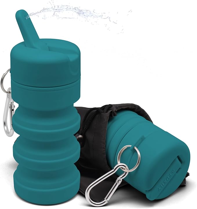 TUSHY Travel Bidet: Collapsible & Expandable for Discreet Portability | Refreshing Clean for Home, Camping, Outdoors & Travel (Helps Hemorrhoid Relief, Peri Bottle for Postpartum Care), Takeoff Teal