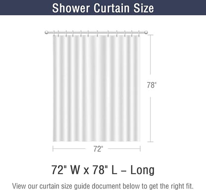 MitoVilla Long Linen Floral Shower Curtain for Bathroom,72 x 78 | Long Cottagecore Spring Shower Curtains for Bathroom, Modern Farmhouse Country Plant Leaves Bathroom Décor, 72 x 78