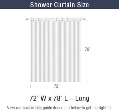 72x78 Long Shower Curtain, Lavender 3D Embossed Half Bath Curtain | Long Lavender Shower Curtain for Bathroom, 3D Embossed Textured Farmhouse Fabric Hotel Bathroom Decor, 72x78