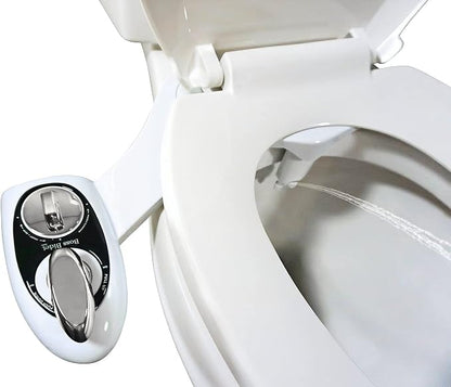 BOLD - Chrome cleans your bottom in 1.3 seconds. Aesthetic design. 10-minute installation. Freshwater sprayer, nonelectric, mechanical. Dual nozzles, self-cleaning, unisex. White Chrome