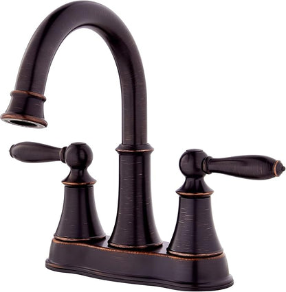 Pfister Courant Bathroom Sink Faucet, 4-Inch Centerset, 2-Handle, 3-Hole, Tuscan Bronze Finish, LF048COYY