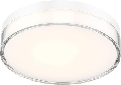 Minka Lavery 749-2-44-L Vantage LED Flush Mount, 1-Light, 16 Total Watts, 7-in H x 1.5-in W, White