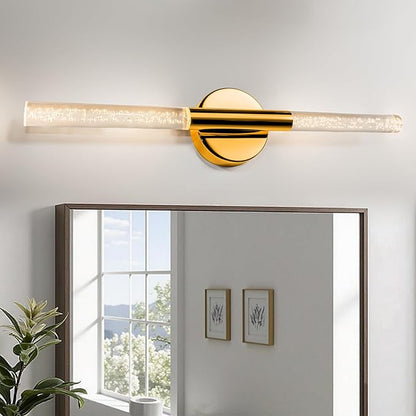 LED Bathroom Vanity Lights,24 inch Bathroom Light Fixtures Over Mirror,3000K Natural Warm Light, ETL＆UL Listed, Modern Wall Sconce for Bedroom,Living Room,Hallway,Gold