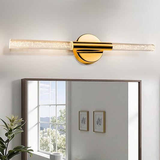LED Bathroom Vanity Lights,24 inch Bathroom Light Fixtures Over Mirror,3000K Natural Warm Light, ETL＆UL Listed, Modern Wall Sconce for Bedroom,Living Room,Hallway,Gold