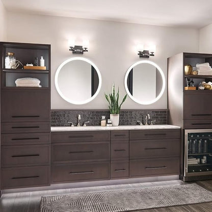 KICHLER Marette 13.5 " 2 Light Vanity Light with Satin Etched Cased Opal Glass in Brushed Nickel