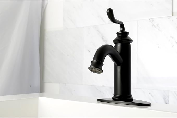 Kingston Brass LS5410RL Royale Bathroom Faucet, Matte Black, 5.88 x 5.06 x 9