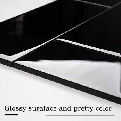 Black Glass Subway Tile, Glass for Bathroom Kitchen Shower Backsplash Wall, 4 x 12 Inches, 4 Sq.Ft.