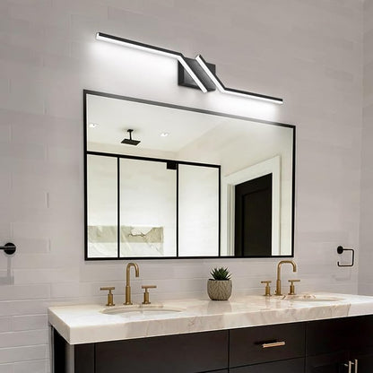 40 inch Black Bathroom Vanity Light Modern Vanity Lighting Dimmable LED Lights for Bathroom 6000K Cool White