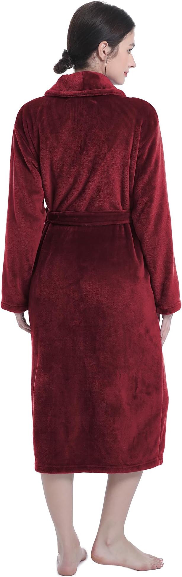 Fluffy Soft Robes for Women, Warm Fleece Womens Robe, Cozy Bathrobe | Plush Bathrobe for Women, Long Fuzzy Lightweight Bath Robe with Pockets for Shower Spa Hotel House Pool