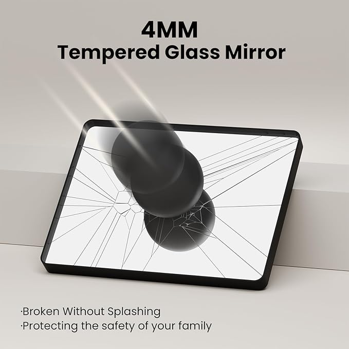 Bronze Bathroom Mirror 22x30 Inch, Brushed Bronze Metal Frame Mirror for Wall, Rounded Rectangle Bathroom Vanity Mirror with Tempered Glass, Anti-Rust, Horizontal/Vertical