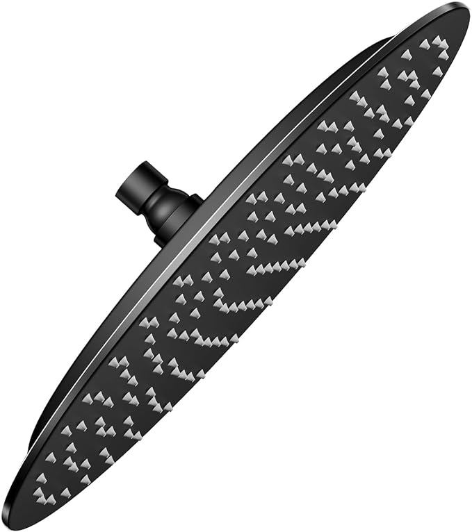 VBFF-Shower Head,rain shower head, 12 inch- Round Shower Head, 1.8 GPM Flow Rate, rainfall showerhead,VBFF13 (Matte Black)