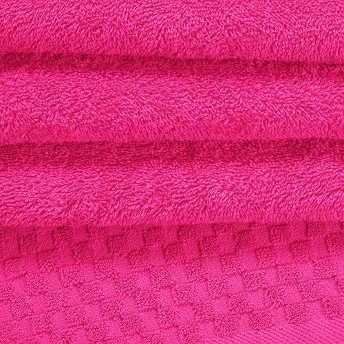 MyOwn Ultra Soft 2 Pack Oversized Bath Towel Set 28x55 inches, Cotton Large Bath Towels, Highly Absorbant Compact Quickdry & Lightweight Towel, Ideal for Gym Travel Camp Pool - Hot Pink