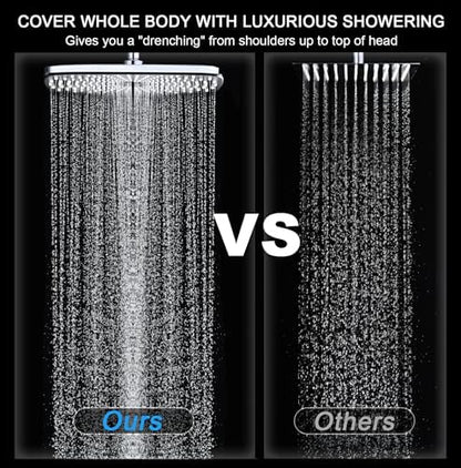 Rain Shower Head with Handheld Showerhead, Chrome 1.8GPM 460311 + Holder