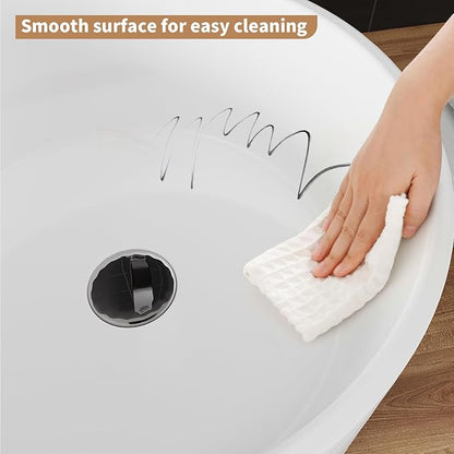 16"X16" Bathroom Vessel Sink, 7" Basin Depth Round Bathroom Sink, Above Counter White Porcelain Ceramic Modern Vanity Sink Rectangle Art Basin