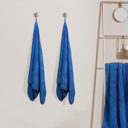 HOMEXCEL 4PK Bath Towel Set, 30x60 in, Absorbent Large Towels for Bathroom | Ultra Soft, Lightweight, Quick Dry Towels for Pool, Beach, Swim, Yoga, SPA, Blue