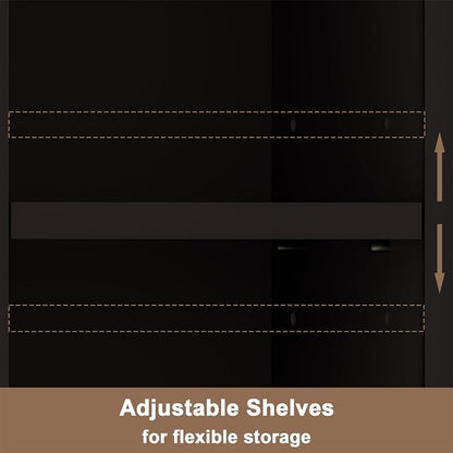 ChooChoo Tall Bathroom Storage Cabinet with Drawer, 11.8" x 11.8" x 70.8" | Narrow Storage Cabinet, Freestanding Cupboard for Small Spaces, Black