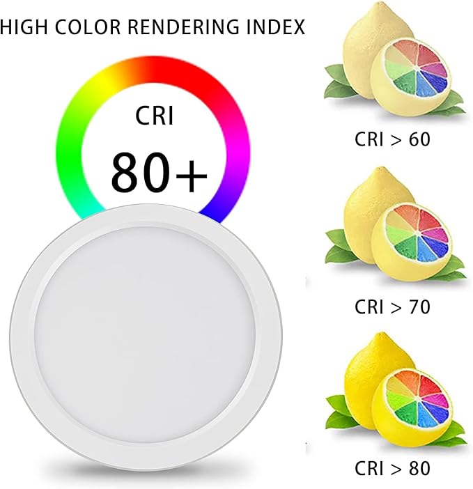ETL Certified 7 inch Small LED Flush Mount Ceiling Light Dimmable,5000K Daylight Ultra Slim Round Flat Panel Ceiling Light Fixture,Modern Ceiling Lamp for Closet,Kitchen,Bathroom 6 Pack(White)